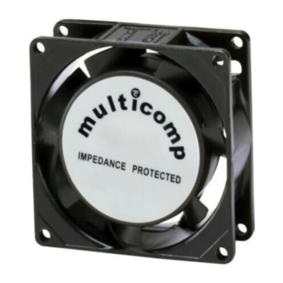 MULTICOMP MC19672 Ventilateur